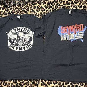 Lynyrd Skynyrd Black Graphic Tees - Short Sleeve